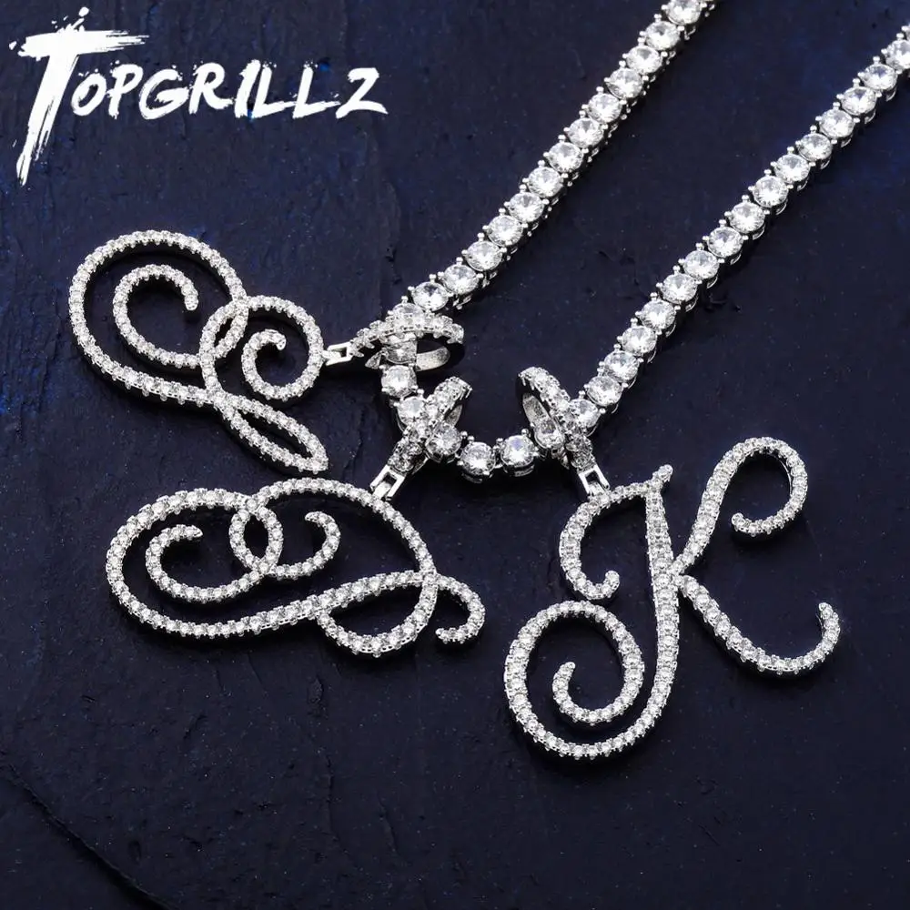 TOPGRILLZ новые модные дизайнерские подвески с буквами и именем украшенные фианитами