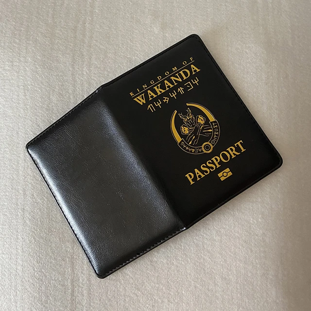 Goldlock Passport Cover Black Panther Passport Case Travel Cover The Passport Asgard Passport Holder (Wakada Passport)