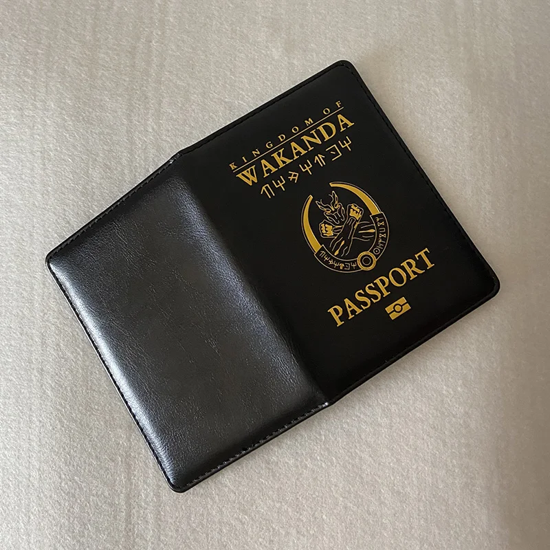 Wakanda porta passaporto portafoglio da viaggio custodia in pelle Pu passaporto porta documenti di viaggio copertine di alta qualità per passaporto image_1