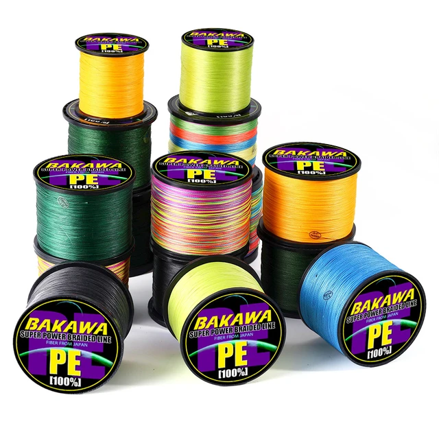 Bakawa 4x-Strand Braided Fishing Line 300M 500M 1000M Japanese  Multifilament Pe Wire For Saltwater Durable