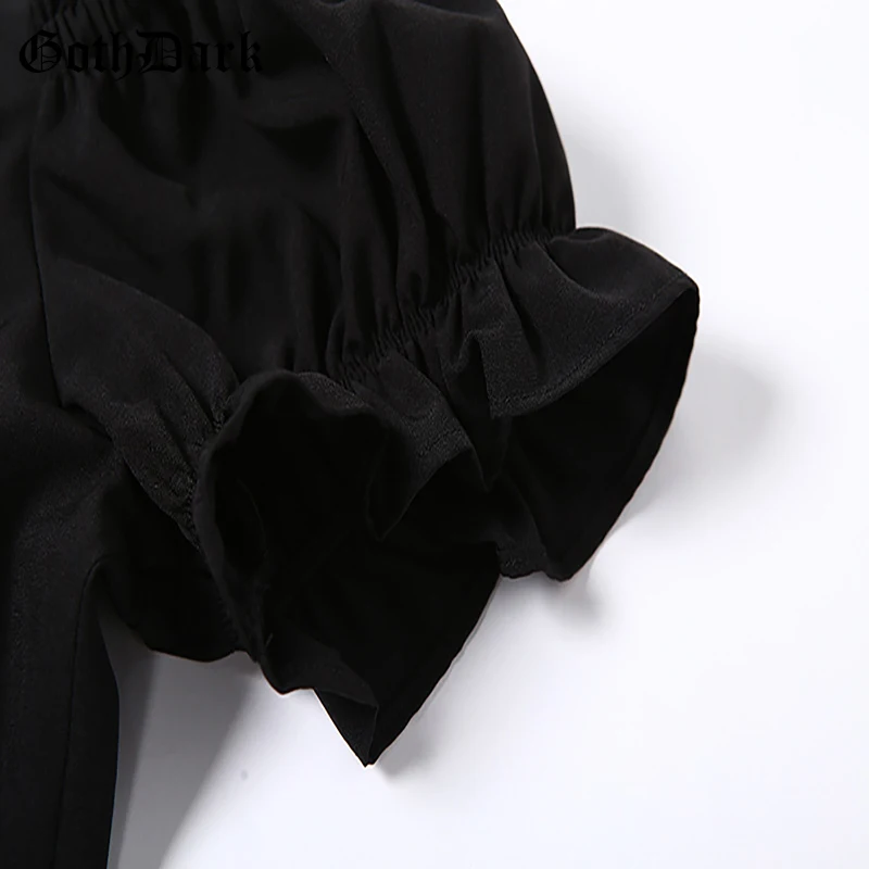 Готическое темно-черное винтажное готическое платье Harajuku Зима Весна Плиссированное Бандажное платье с открытой спиной эстетическое шикарное лоскутное платье в стиле панк
