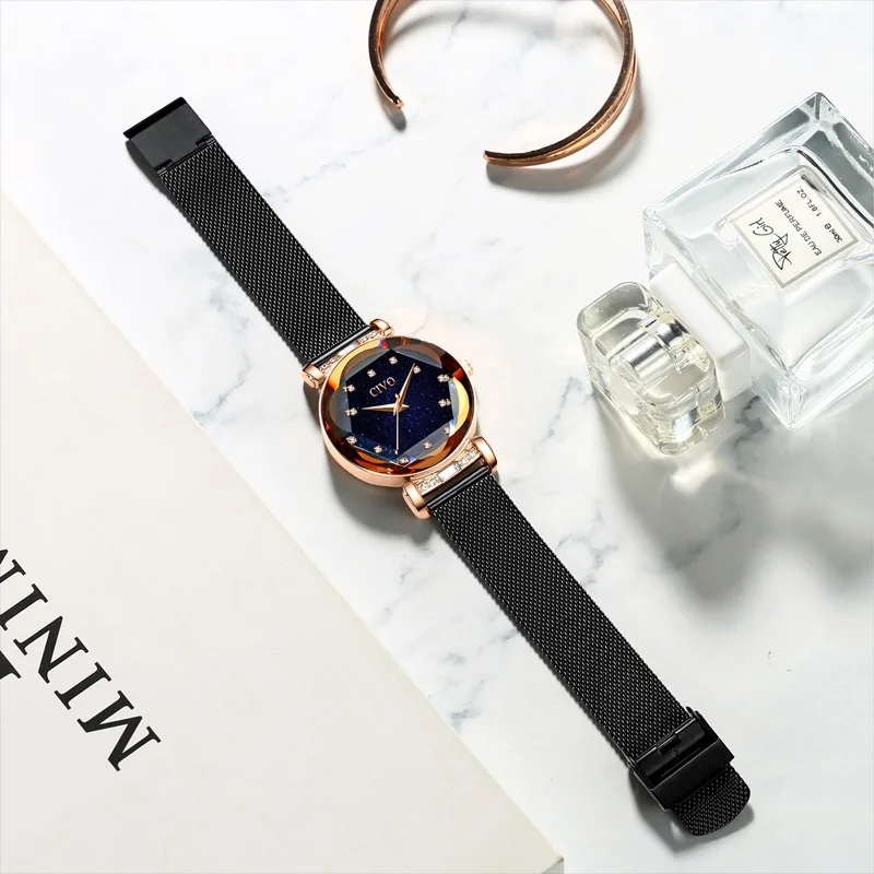 Montre Femme CIVO часы женские роскошные Кристальные кварцевые часы Лидирующий бренд женские модные водонепроницаемые часы Relogio Feminino 8105