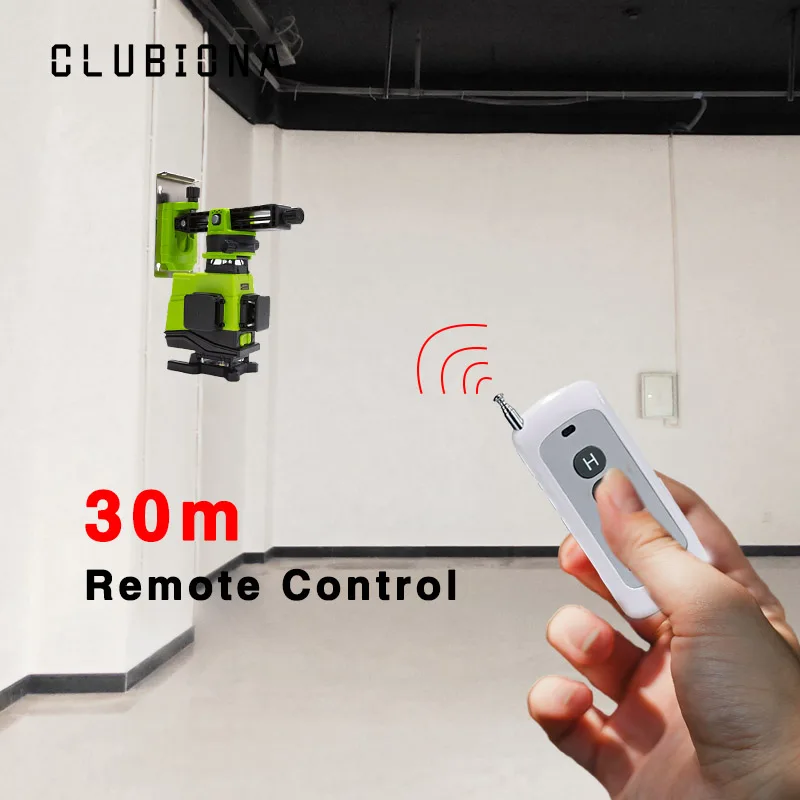 Najtaniej Clubiona IE16 niemiecki moduł laserowy podłoga i sufit mocne zielone linie pilot poziom lasera z akumulatorem litowo jonowym