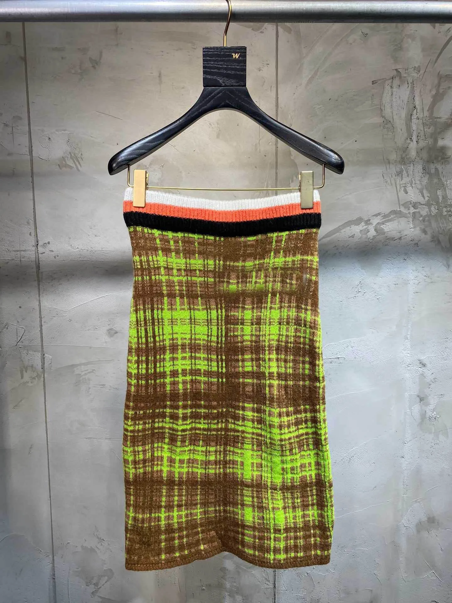 skirt Роскошные новые женские клетчатые лоскутные шерстяные вязаные свитера джемперы женские повседневные костюмы с юбкой ddxgz2 - Цвет: skirt