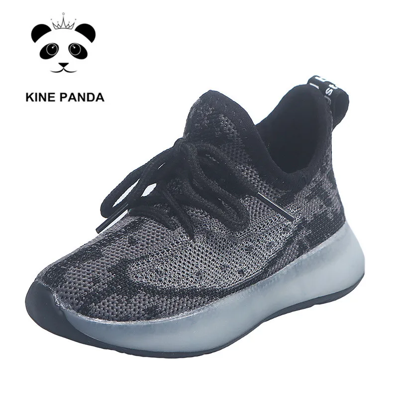 KINE PANDA/детская обувь; повседневные кроссовки для маленьких мальчиков и девочек; детская спортивная обувь с нескользящей подошвой для детского сада; дышащая сетка