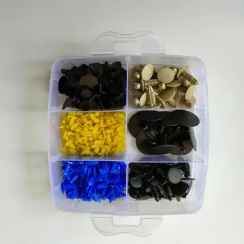 

Rivets Fastener Clips Replacement Black Push pins 650pcs Plastic Auto Fender Retainer