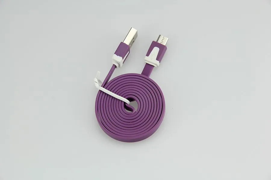 50 шт./лот 1 м 2 м 3M плоский кабель Micro USB до 2,0 USB кабель для синхронизации данных и зарядки