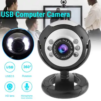 

USB 2.0 Camera Night Vision 360 degrees 30W HD Webcam + Microphone For Computer PC Laptop Desktop Online Video Conference Camera