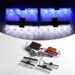LED Strobe Light with Wireless Remote for Emergency and Warning Signals (White and Blue)