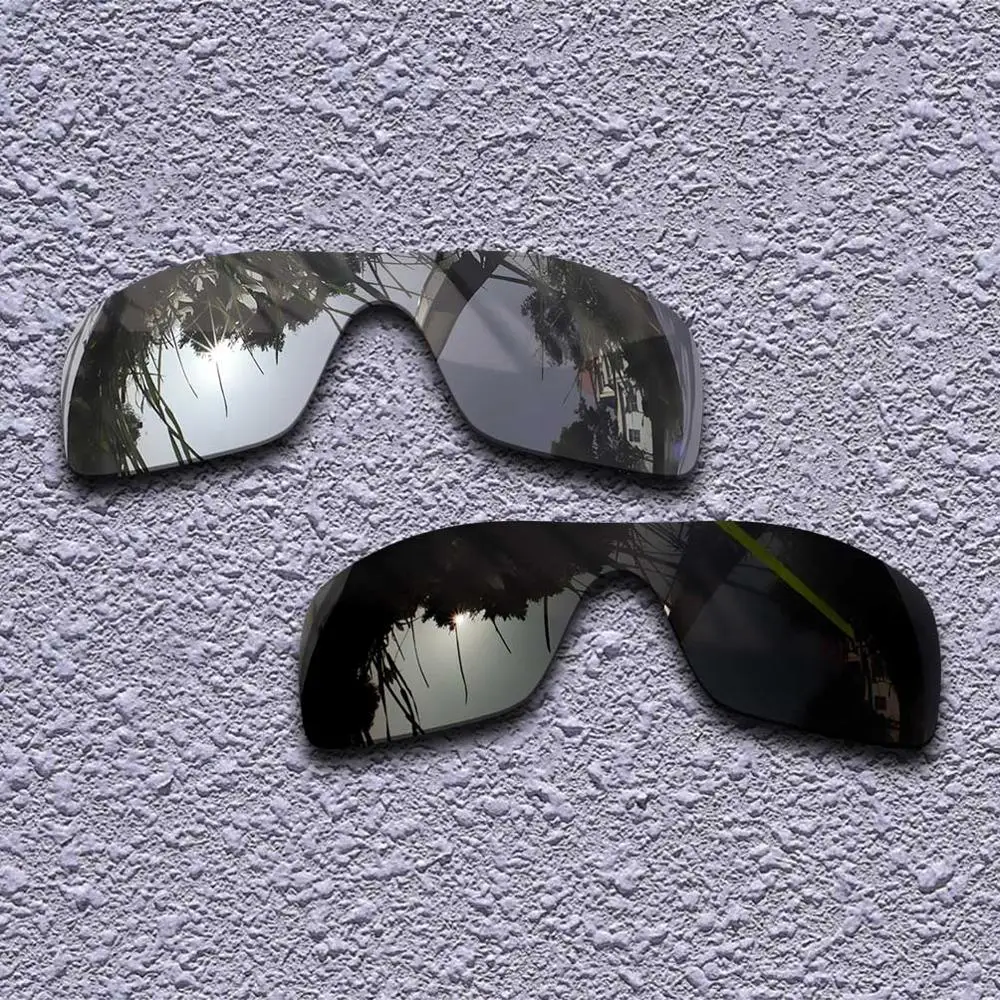 2 пары поляризованных сменных линз для солнцезащитных очков Oakley Batwolf-несколько вариантов - Цвет линз: Silver-Black