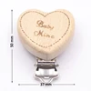 5Pcs/Lot Food Grade Beech Wooden Clip Animal Heart Shape Dummy Clip for Baby Teething Pacifier Chain Holder DIY Accesories 6