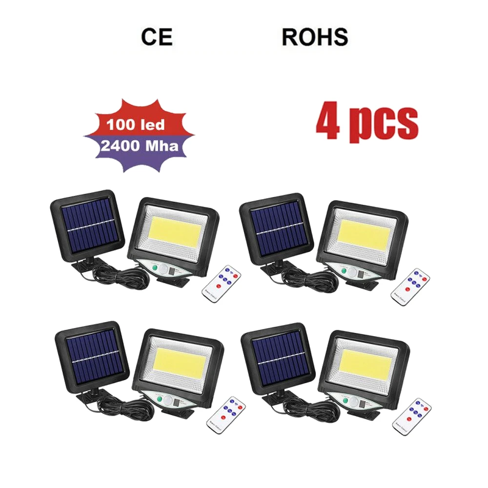 

LED Solar Light Motion Sensor Outdoor Solar Wall Light Lamp lighting for Garden Yard Path Street Solar Lamp remote 3 modes seper