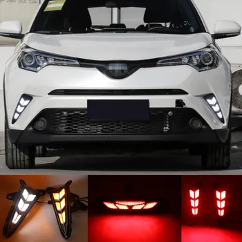 

1Set LED Daytime Running Turning Signal Light DRL Fog Lamp Brake light For Toyota CHR C-HR 2016 2017 2018 2019