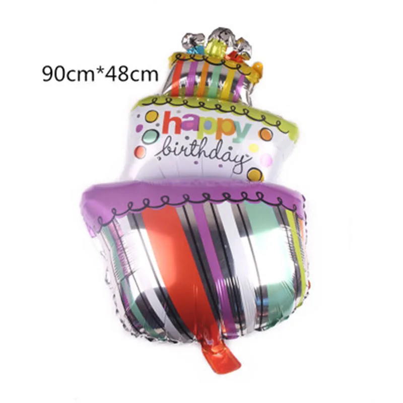 

90cm*48cm Large Cake Aluminum Foil Balloon Birthday Decoration Baby Shower Helium Balloon Party Supplies Gender Reveal Globos