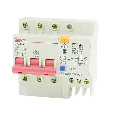 

DZ47-63 32A MCB Mini Circuit Breaker w DZ47LE Earth Leakage Circuit Breaker