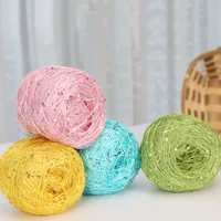 100g/ball Shiny Sequin Yarn Colorful Crochet Thin Thread Yarn for Hand Knitting Sweater Shawl Yarn DIY Crochet Hook Thread 2