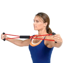 Латекс 8 символов вытяжная верёвка из восьми-персонаж Съемник расширителей грудной клетки для пилатеса йоги ралли поставки Фитнес аксессуары