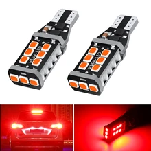 2x led t16 w16w t15 lâmpada canbus livre de erros backup led 921 912 lâmpadas led carro reserva luz de freio luz parada branco vermelho laranja