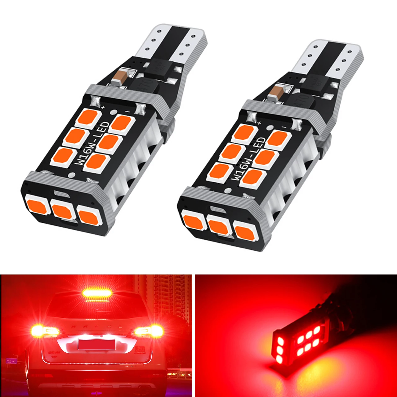 2x светодиодные лампы T16 W16W T15 Canbus без ошибок резервные 921 912 резервное освещение