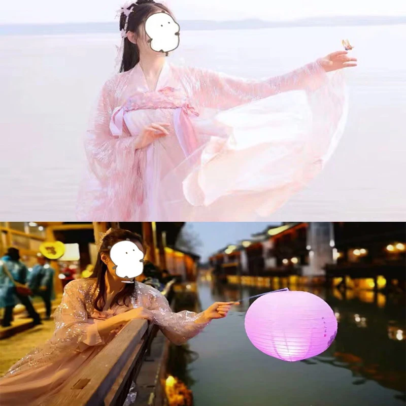 Женское ханьфу китайское платье традиционное сказочное платье принцессы Розовые платья династии Тан древний костюм народная танцевальная одежда SL1241