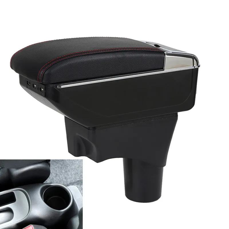 For Nissan micra/March Armrest Box Car Center Storage With Cup Holder Ashtray Stowing Tidying Arm Rest Rotatable Car-styling | Автомобили