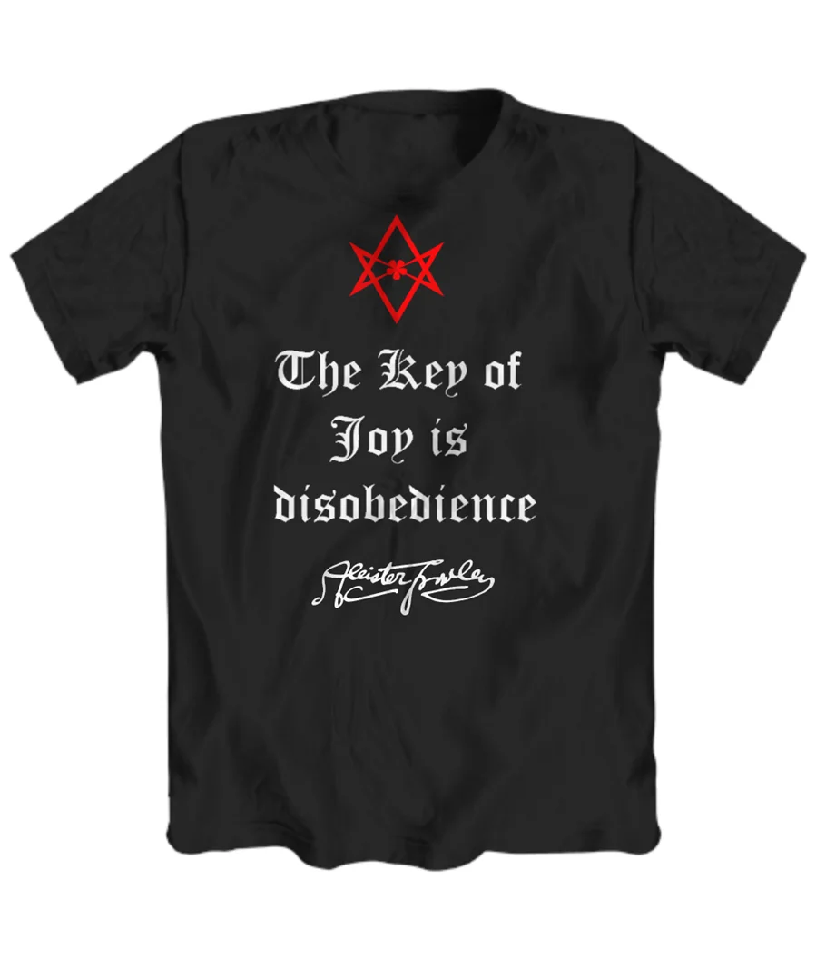 Esoteric Thelema Shirt-Key Of Joy-Aleister Crowley Ordo Templi Orientis Tee летние топы с круглым вырезом футболка |