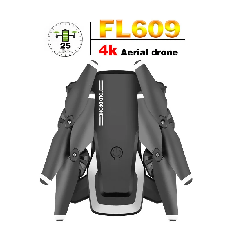 LF609 Дрон 4K с HD камерой wifi 1080P двойная камера следуя за мной Квадрокоптер FPV Профессиональный Дрон долгий срок службы батареи игрушка для детей