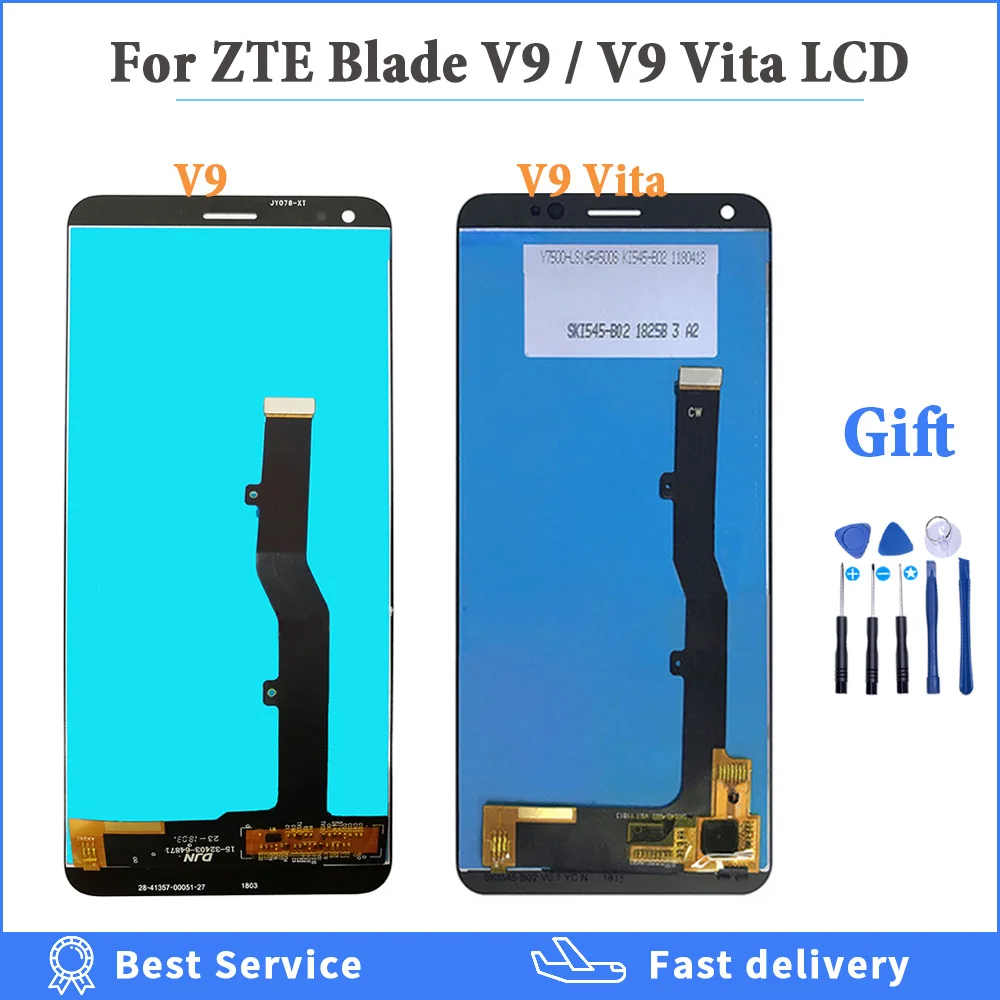 

5.7" LCD For ZTE Blade V9 V0900 LCD Display Screen Touch Panel Digitizer Assembly Replacement 5.45" For ZTE V9 Vita LCD Display