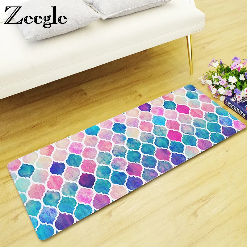 Zeegle Rectangle Kitchen Carpet Floor Rug Long Area Rug for Living Room Hallway Coffee Table Decoration Carpet Bedside Foot Rug