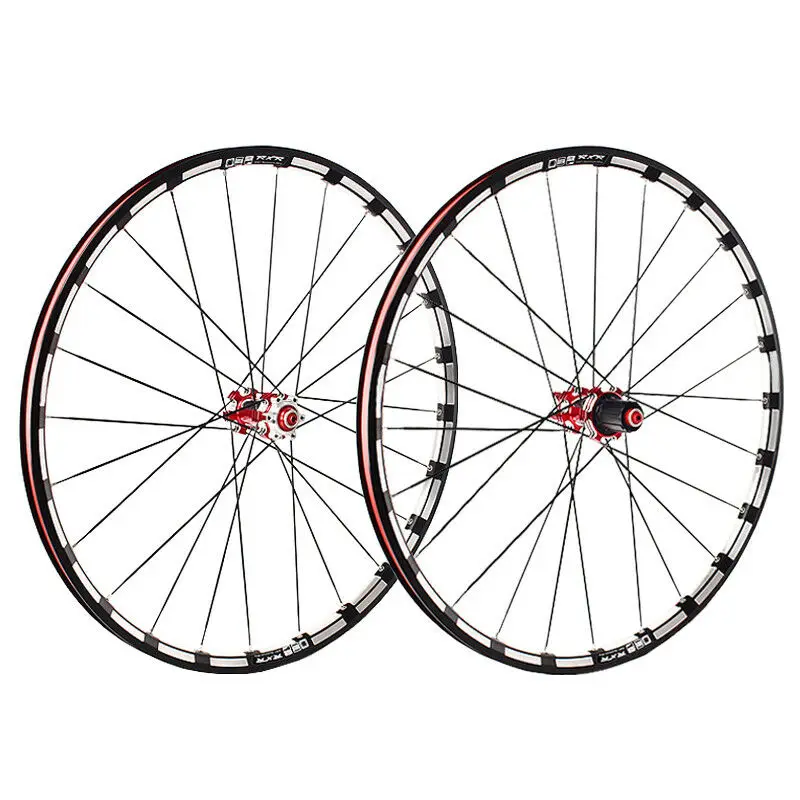 27.5-Red-QR RXR карбоновая Ступица колеса 26/27. 5/2" MTB дисковый тормоз 5 подшипников комплекты колес для велосипеда горный велосипед 7-11Speed через ось/QR MTB колеса - Цвет: 27.5-Red-QR