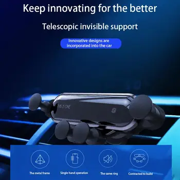 

Flexible Car Phone Holder Car Air Outlet Mounting Bracket Universal Gravity Phone Stand Soft Silicone Pad Protection 360