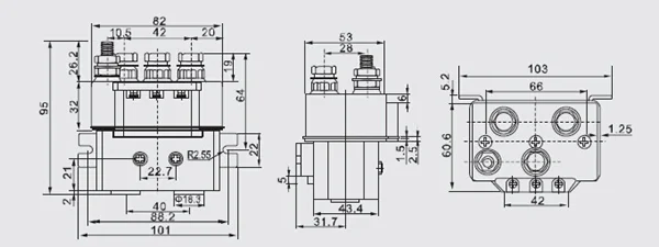 250A 450A 12Vdc coil dc relay dc voltage control protective electric contactor for electrical winch good quality (2)
