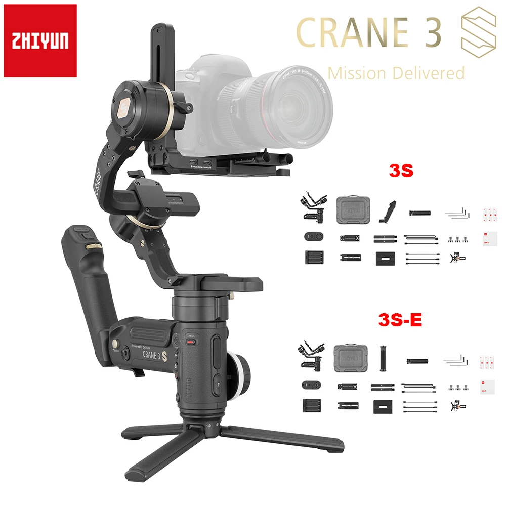 US $649.00 Zhiyun Crane 3S 3SPro 3SE 3Asix Handheld Gimbal Stabilizer 65Kg Maxload for RED Digital Cinema Camera Blackmagic Pocket 1DX
