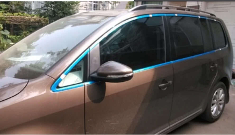 Для Volkswagen Touran 2005- оконная блестящая полоса обшивка кузова из нержавеющей стали отделка окна автомобиля Стайлинг