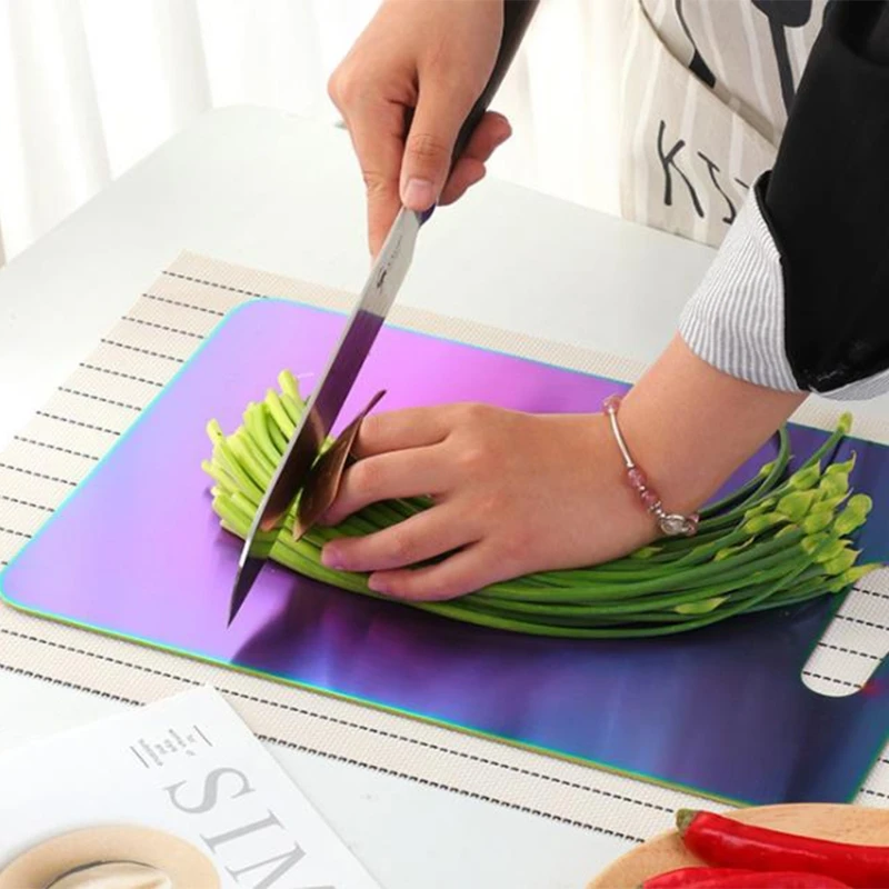 Color Titanium Plated Cutting Board Suitable for Noodles Meat