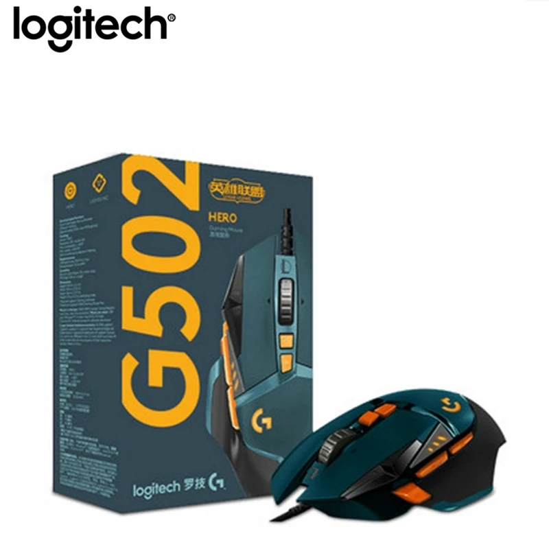 

Logitech Wired Mouse G502 LOL HERO Limited Edition 16000DPI G502 RGB Upgrade Professional Gaming Mouse 12000DPI Proteus Spectrum