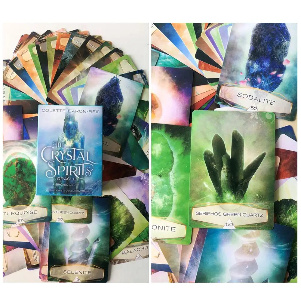 58pieces English CrystalSpirits Oracle Tarot Card Table Deck Board Games For Party Playing Cards Game Entertainment 58pieces English CrystalSpirits Oracle Tarot Card Table Deck Board Games For Party Playing Cards Game Entertainment