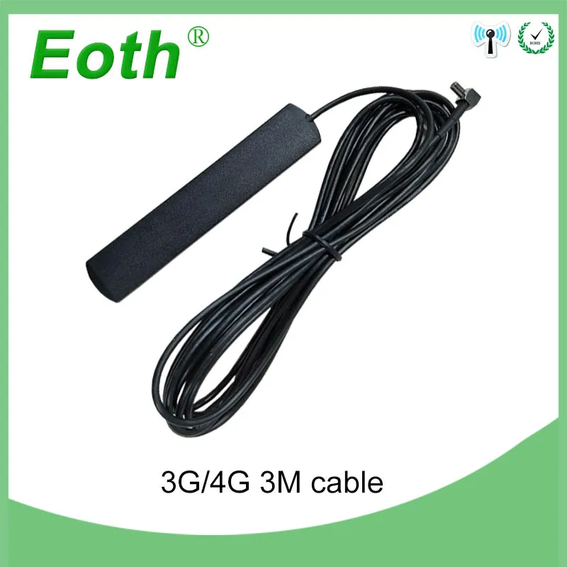 5 шт. Eoth 3g 4G LTE антенна TS9 патч Антенна 3dbi с удлинителем 3 метра TS9 мужской прямоугольный разъем