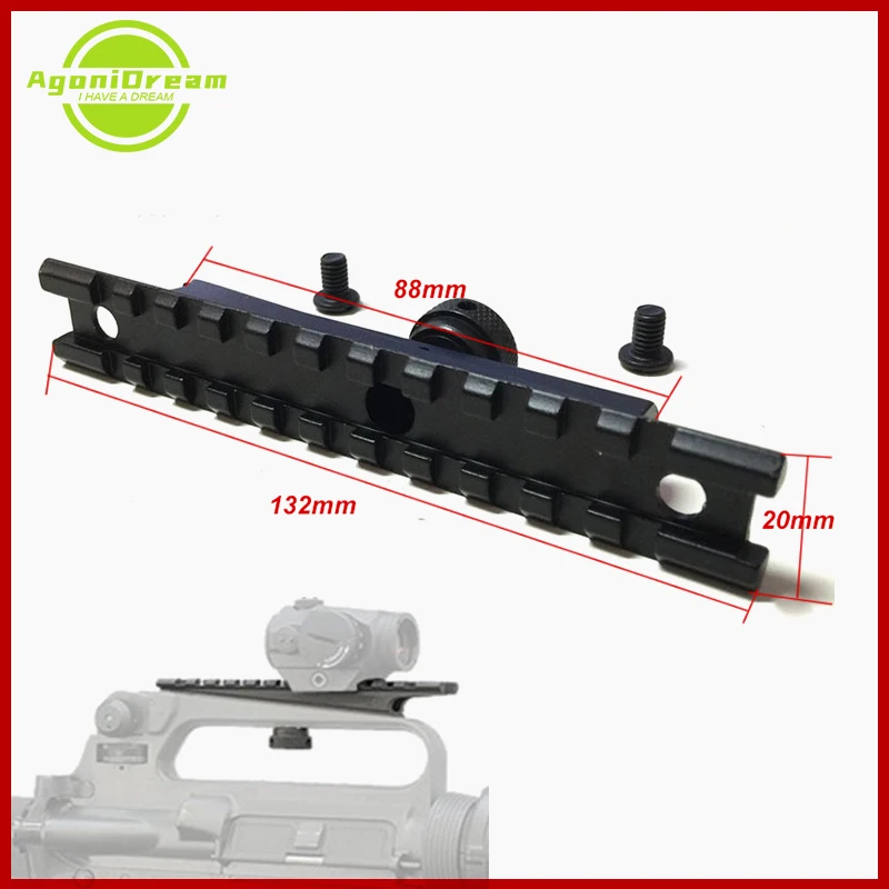 

Torarit Gun Rail 20mm Scope mount Weaver Rail AR15&M16 Hunting Tactical Quick Release Rifle for Carry Handles Airsoft Shooting