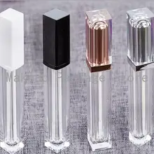 7 мл, 40 шт., Топ класс, розовое золото, пустая трубка для блеска для губ, квадратный серебряный блеск для губ, многоразовые бутылки, пластиковый контейнер для жидкой помады