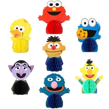 Centre de Table en nid d'abeille au sésame, 7 pièces, décoration de Table monstre, fournitures de fête à thème, accessoires de stand Photo pour fêtes d'enfants