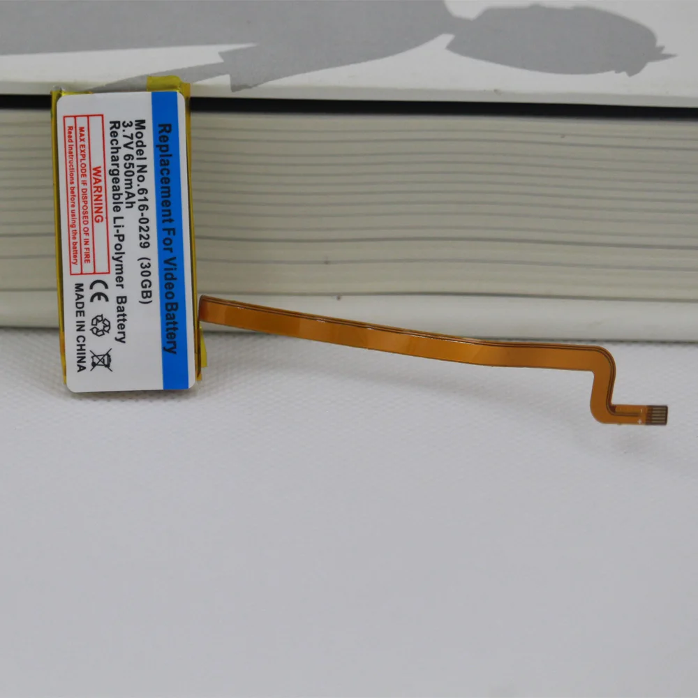 Batteria 5 Pz/Lotto 650Mah 616-0229 Per Apple Ipod G5 Classic 6Th 7Th Video 30Gb 120Gb 160Gb 256Gb A1036 A1136 Accumulatore Akku