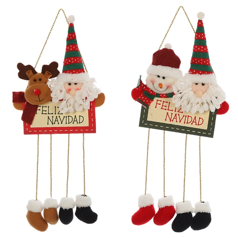Christmas Santa Claus Snowman Elk Ornament Xmas Tree Hanging Pendant Party Decor 