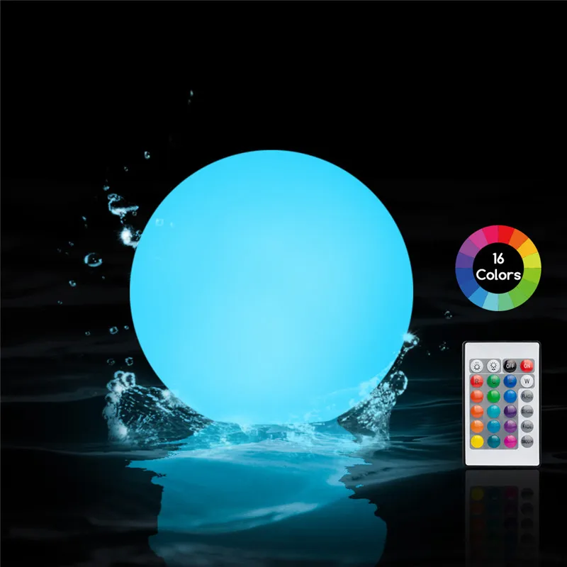1/6PC Floating Garden Ball Light Swimming Pool Lights 16Color   Waterproof Lawn Lamp Pool Toy Outdoor Party Wedding bar Decor 2