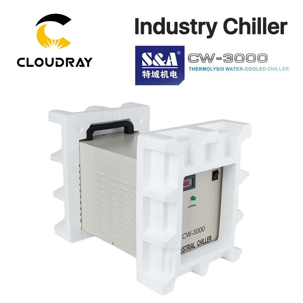 Промышленный водяной охладитель Cloudray S & A CW3000 для CO2 лазерной гравировальной
