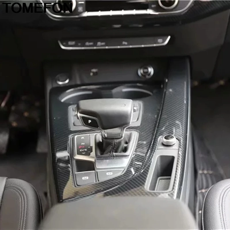 TOMEFON для Audi A4L A5 /для A4 B9 LHD центральная консоль панельная Накладка для коробки передач отделка Аксессуары ABS Карбон