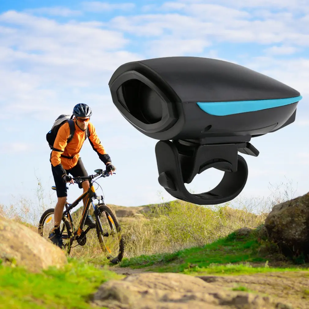 

140db Bicycle Bell Ring Electric Cycling Horn Handlebar Loud Alarm Bell Safety Night Riding Bike Accessories USB Recharge