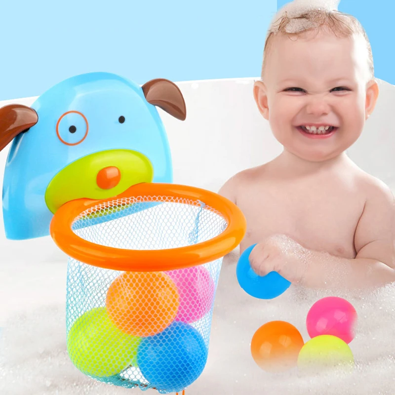 Gran oferta Juguetes de baño para niños, Mini juego de ducha de agua, ventosa de plástico, Red de baloncesto, cestas, bañera, juguetes de juego JlwjeWZl7Ll