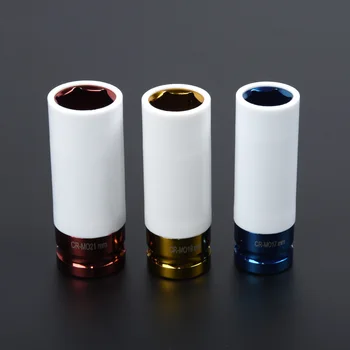 

Truck 17/19/21mm Wheel Nut Socket set Chrome Plating 3Pcs Alloy+Plastic Non-slip