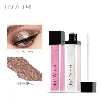

FOCALLURE 10 Colors Waterproof Glitter Shimmer Pigment Makeup Liquid Eye Shadow Make up Metallic Eye Shadow